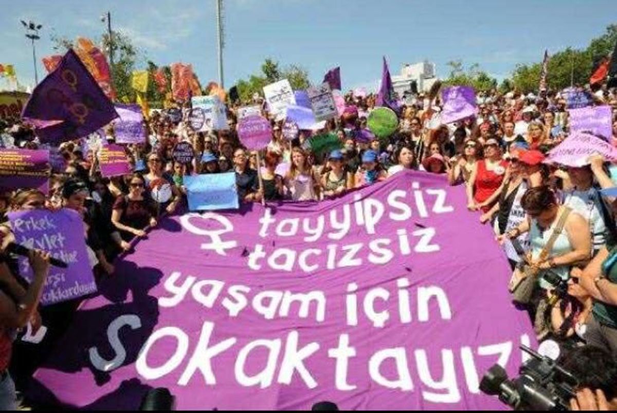 Gezi Parkı protestolarında kadınların açtığı pankart