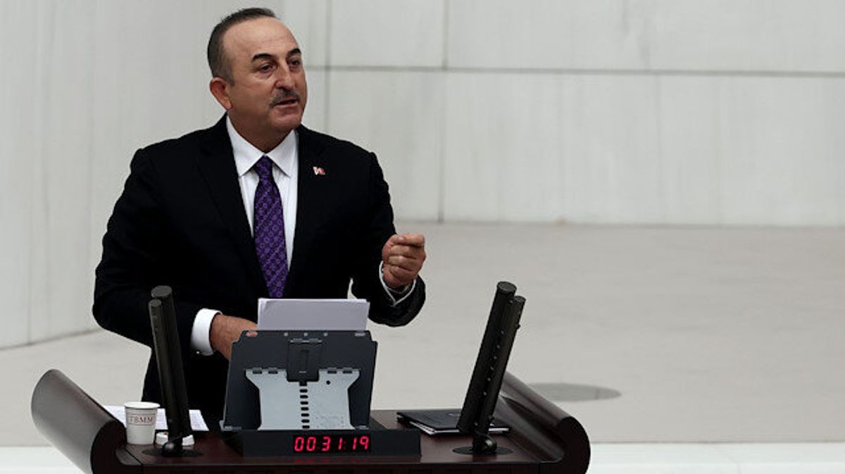 Mevlüt Çavuşoğlu Meclis'te konuşuyor.