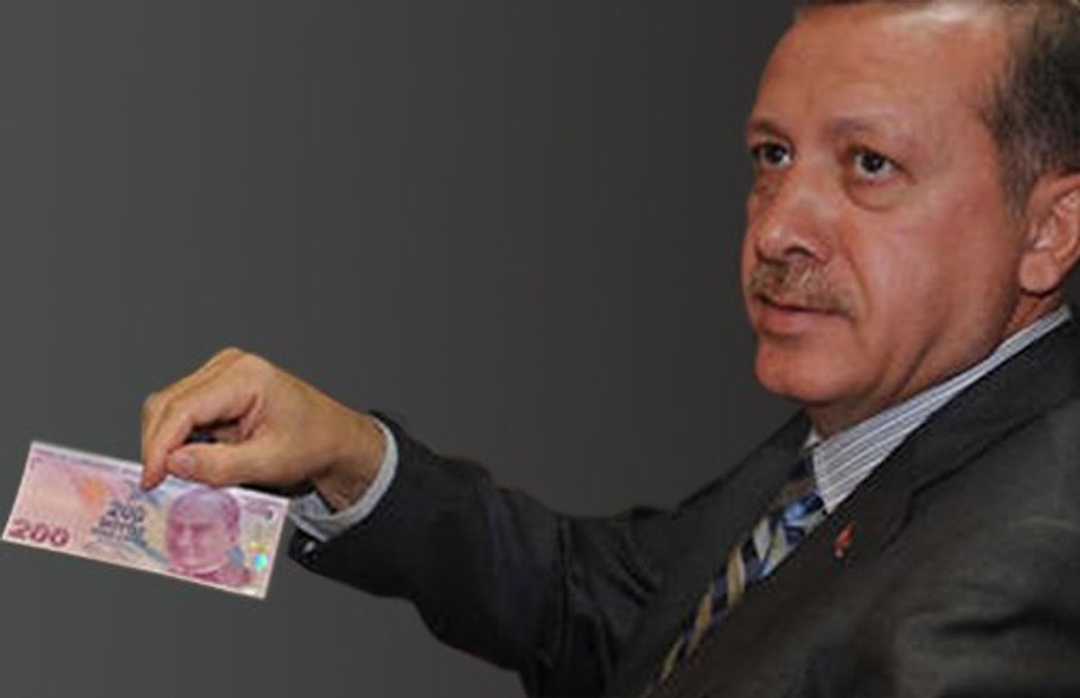 Erdoğan para tutuyor