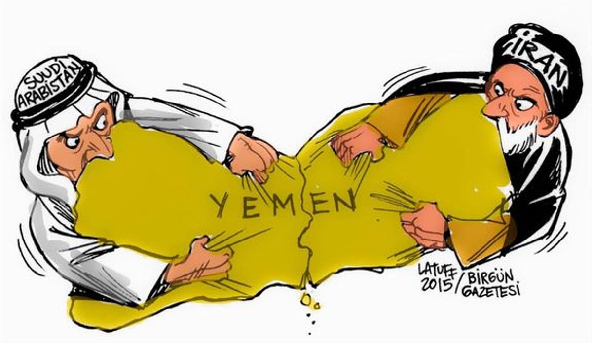 Carlos Latuff - Yemen karikatürü
