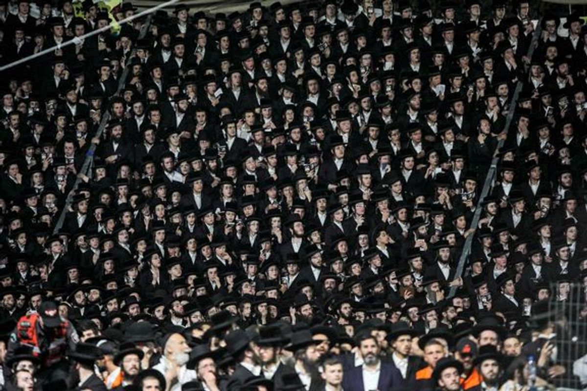 Cuma günü Meron Dağı'nda toplanan Harediler. | Jalaa Marey/Agence France-Presse — Getty Images