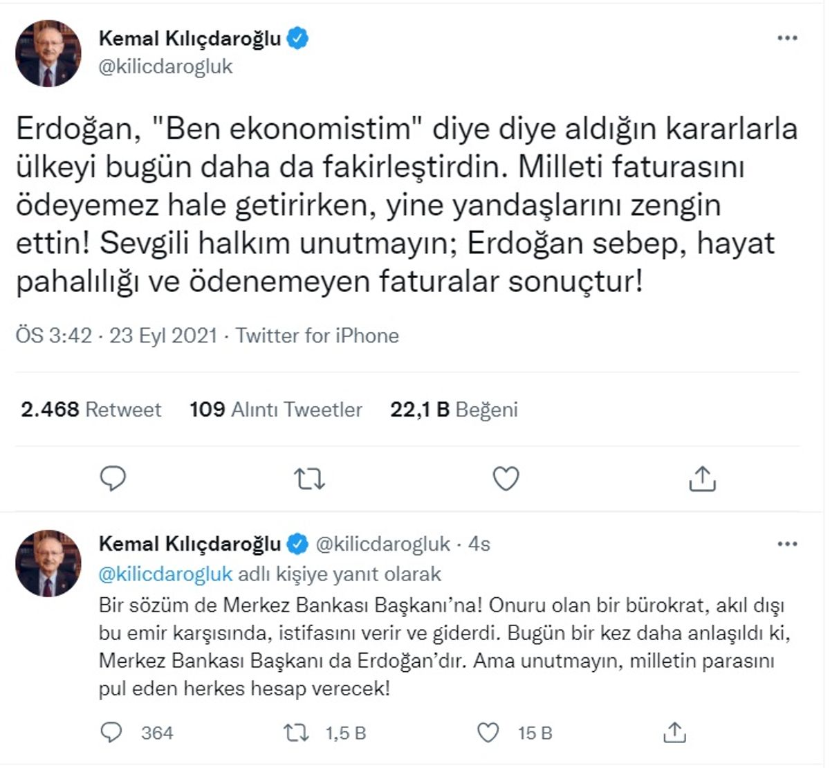Kılıçdaroğlu tweet