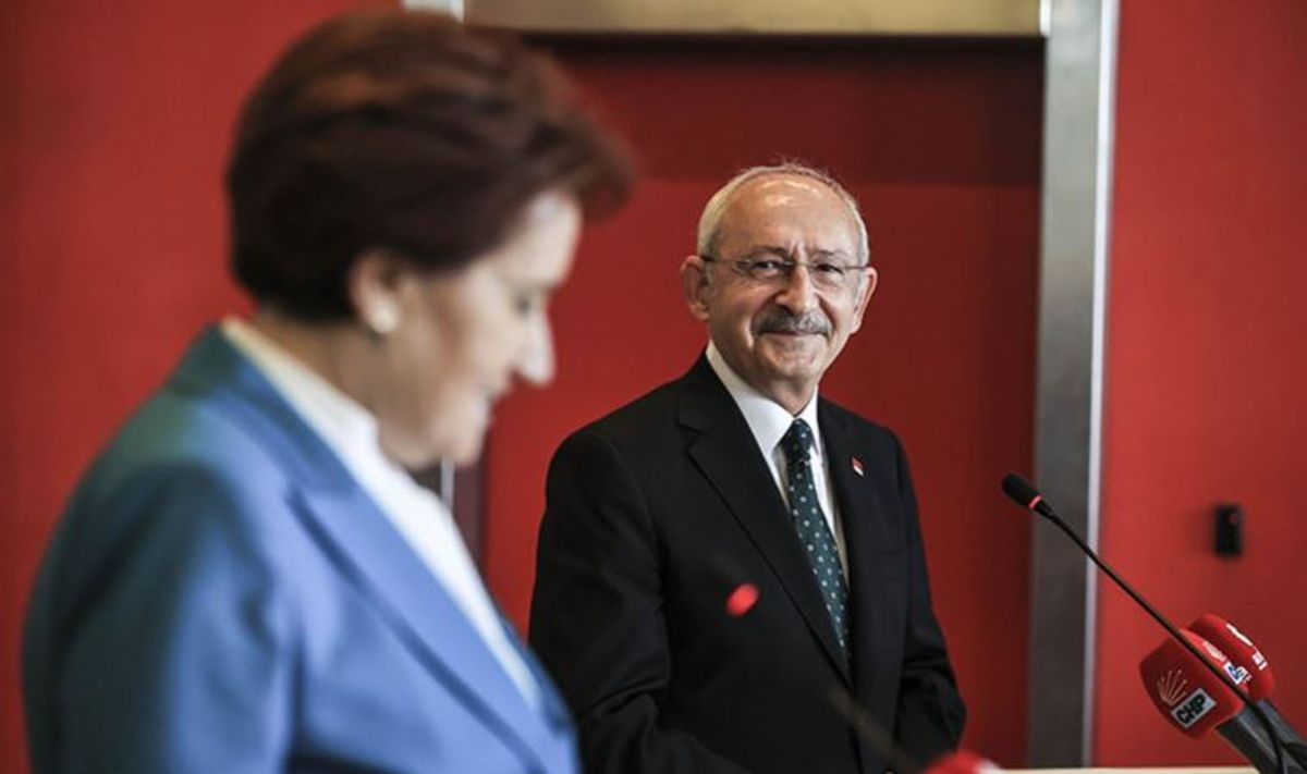 İYİ Parti lideri Meral Akşener ve CHP lideri Kemal Kılıçdaroğlu