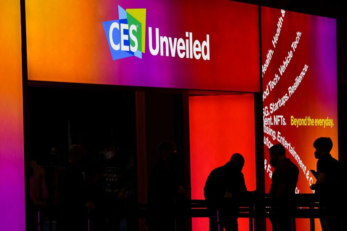CES etkinliğinin girişinden bir görsel