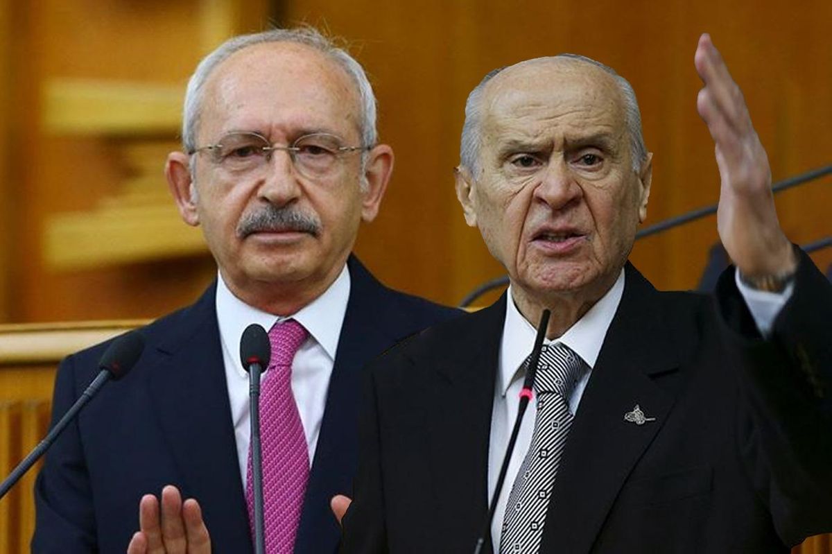Kılıçdaroğlu ve Bahçeli'nin yan yana fotoğrafı