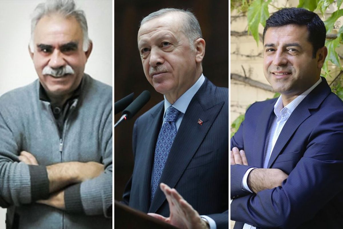 Abdullah Öcalan, Cumhurbaşkanı Recep Tayyip Erdoğan ve Selahattin Demirtaş