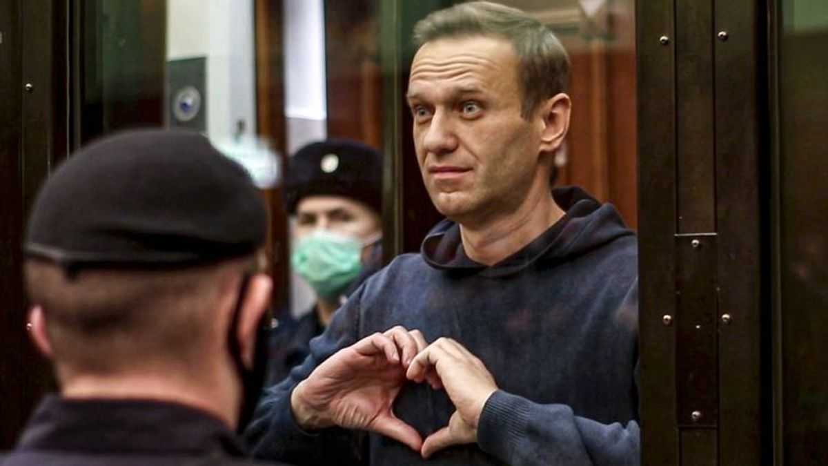 Aleksey Navalni'nin tutuklanırken görüntüsü