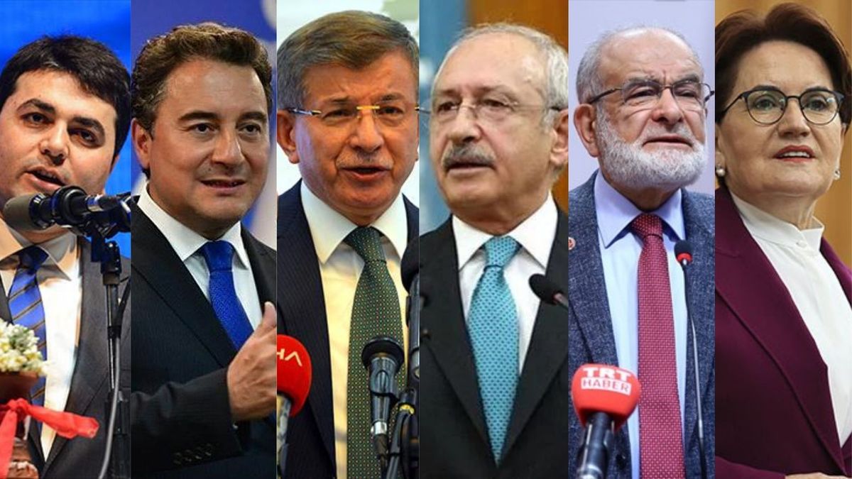 6 muhalefet liderinin yan yana fotoğrafı