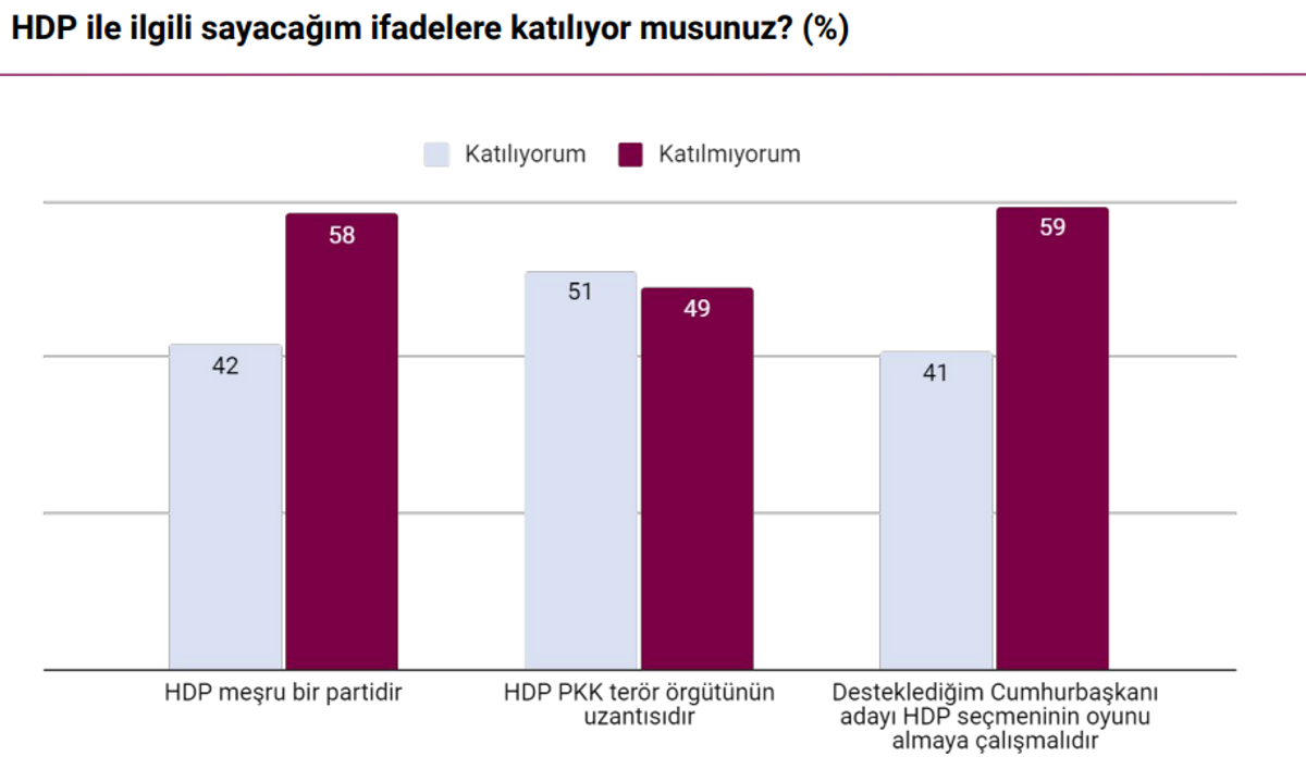 Türkiye Raporu HDP ile ilgili kamuoyu algısı