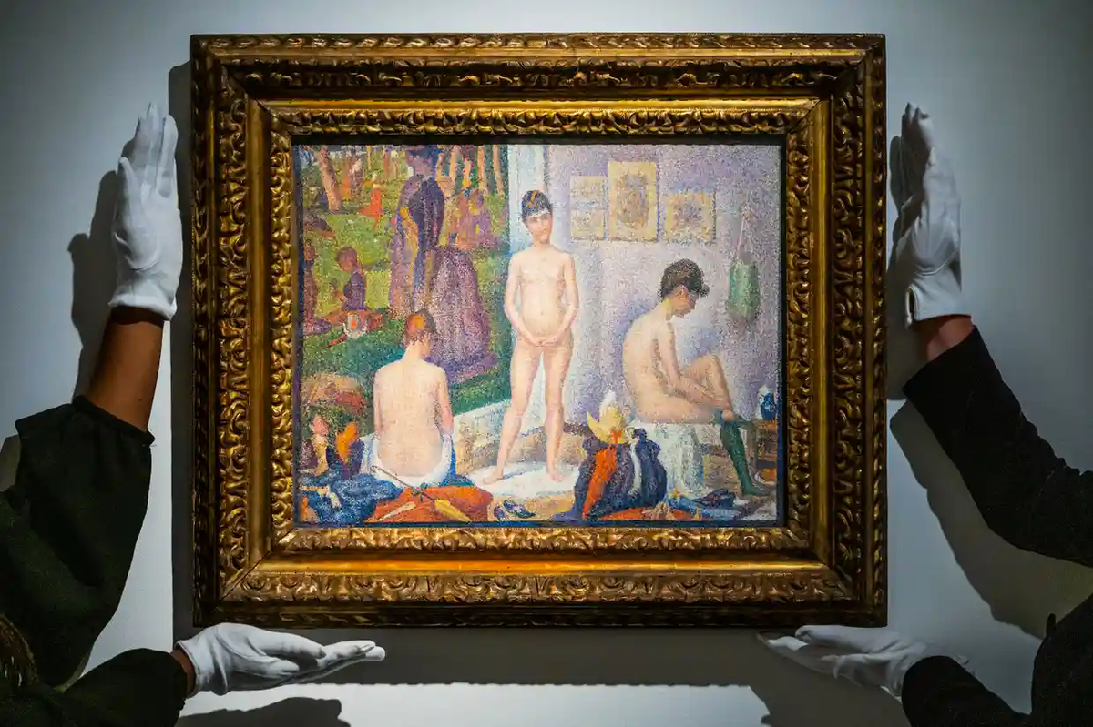 Les Poseuses, Georges Seurat. Fotoğraf: Guy Bell