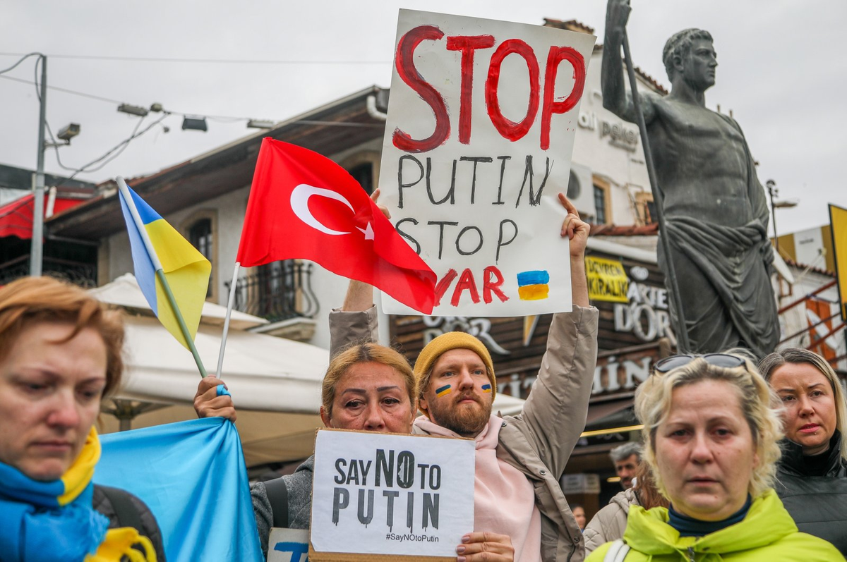 Türkye'de Rusya protestosu