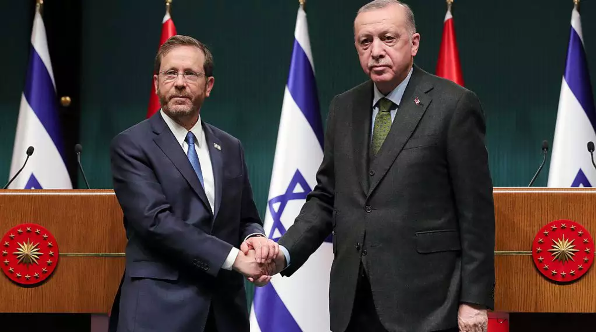 İsrail Cumhurbaşkanı Herzog ve Cumhurbaşkanı Erdoğan