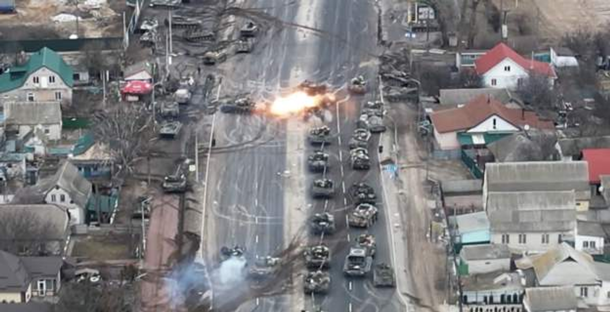 Kiev'e yaklaşan konvoy
