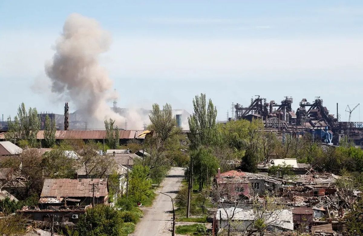 Mariupol'de saldırı görüntüsü