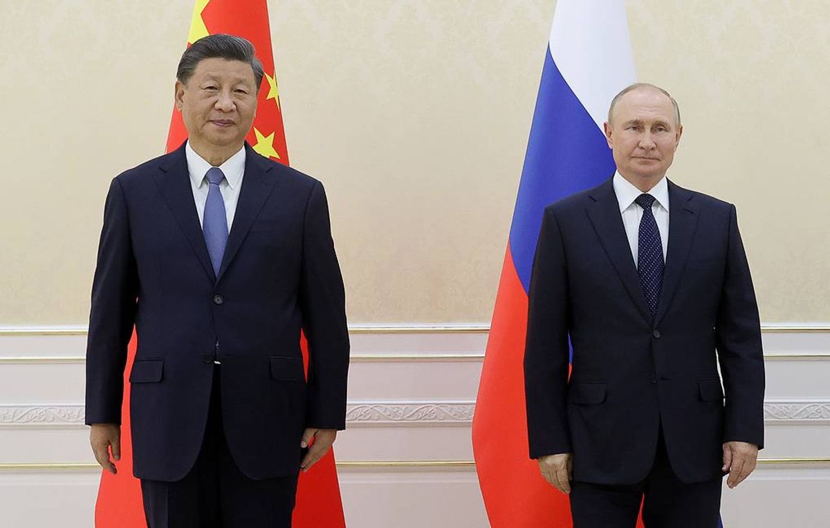 Rusya Devlet Başkanı Putin ile Çin Devlet Başkanı Cinping