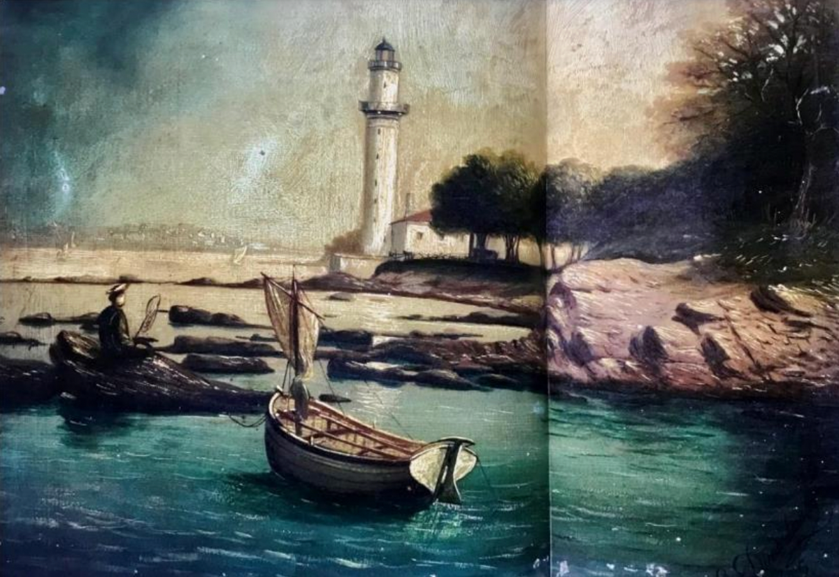 Konstantinos Dimarhopulos, Fenerbahçe, 20. Yüzyıl başı, teneke üzeri yağlıboya, 36 x 50 cm, Özel Koleksiyon.