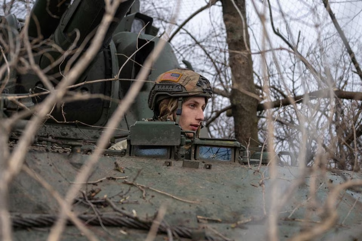 A Ukrainian serviceman