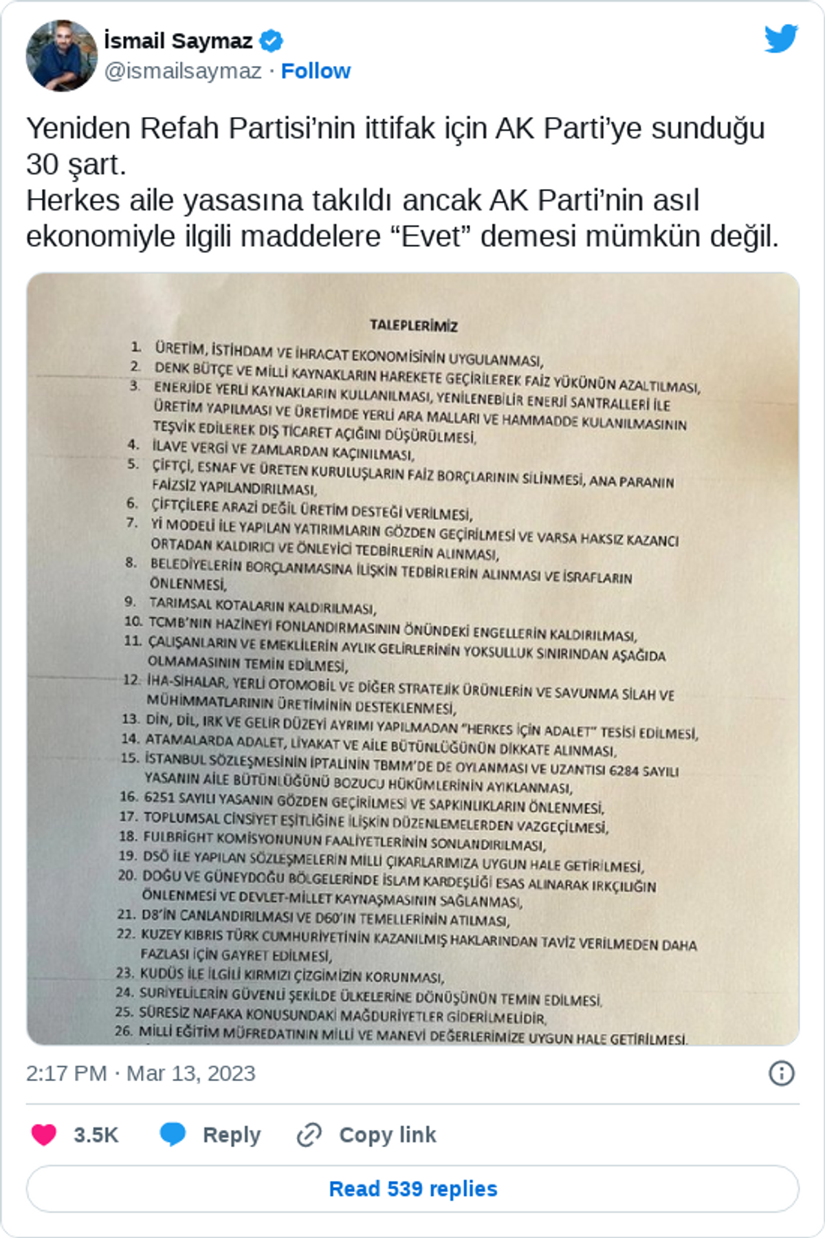 şartlar