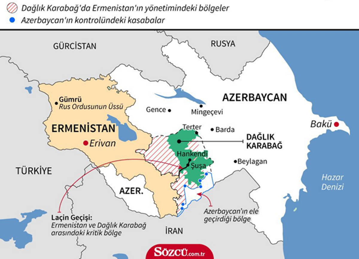 Çatışmaların yaşandığı bölgeler - Kaynak: Sözcü
