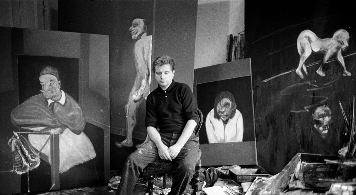 Francis Bacon Berlin'deki atölyesinde