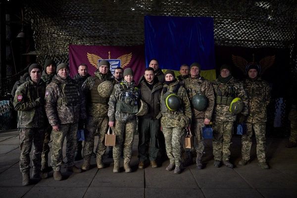 Zelenskiy visiting troops