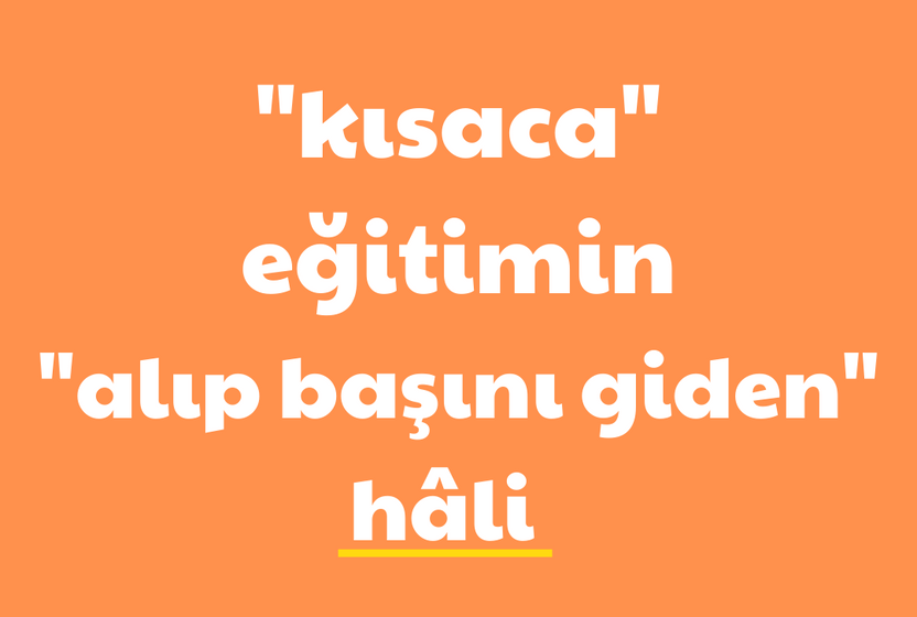  “Kısaca” eğitimin “alıp başını giden” hâli